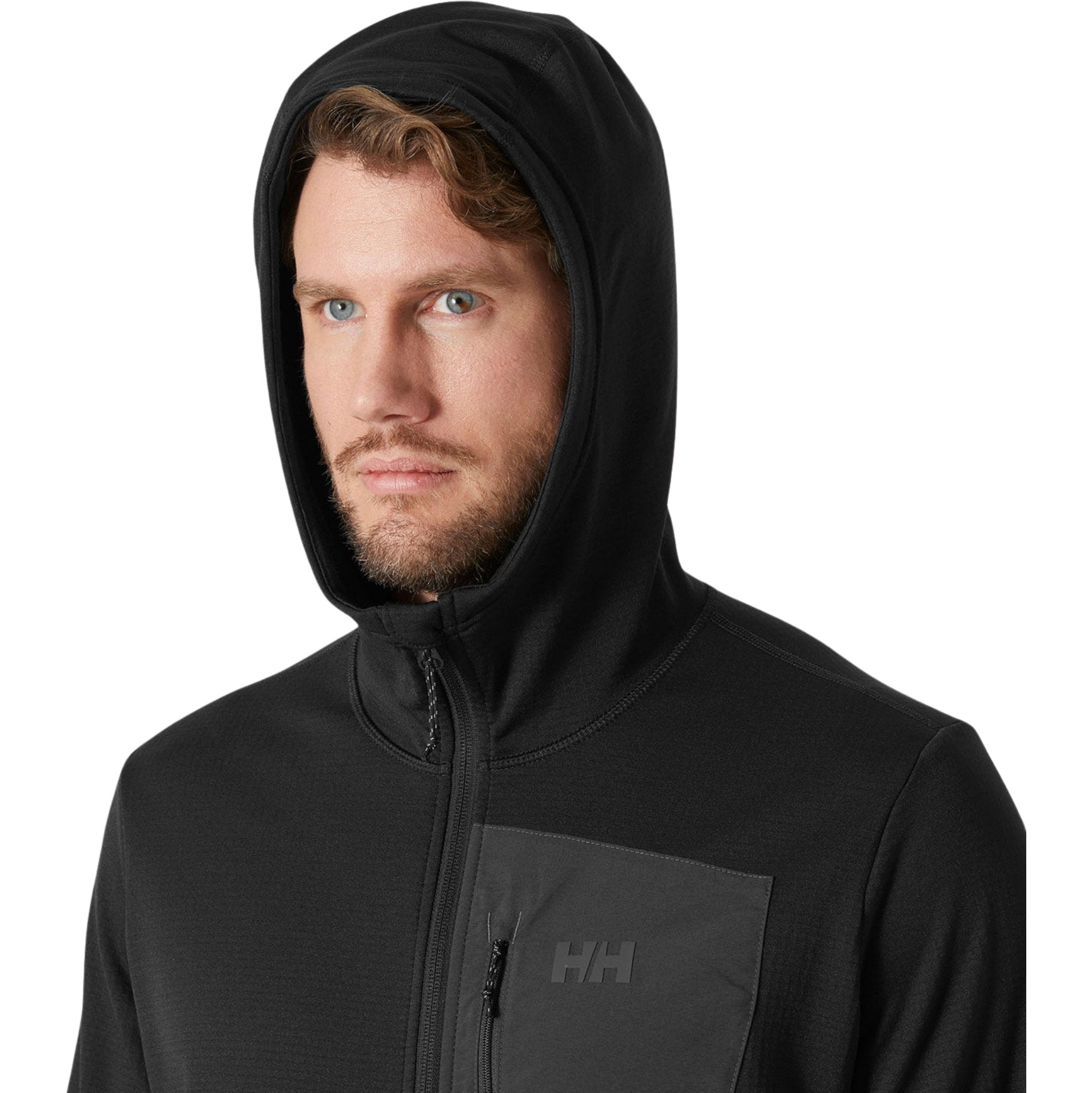 2026 Helly Hansen Versalite Hooded Fleece Jacket 49547 - Til Mænd Black